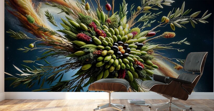 ai artist debra amerson plant artistryolive satur Wall Murals