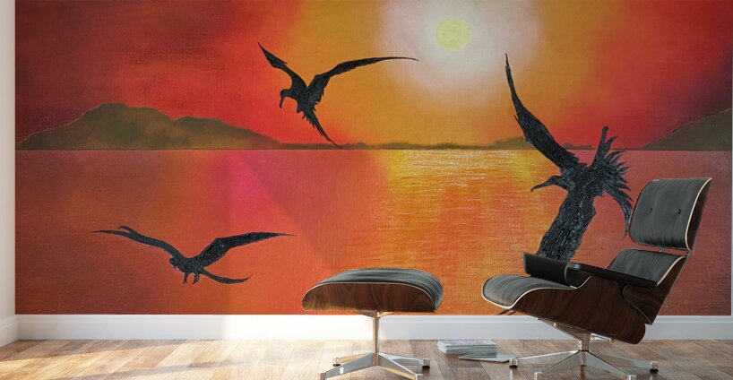 GALAPAGOS BOOBIES FLIGHT Wall Murals