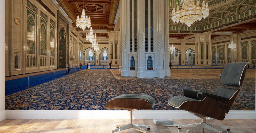 Oman. Muscat. Sultan Qaboos Grand Mosque Wall Murals