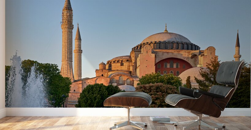 Istanbul Turkey. Hagia Sophia Grand Mosque Wall Murals