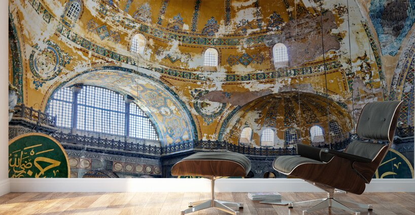 Istanbul Turkey. Hagia Sophia Grand Mosque Wall Murals