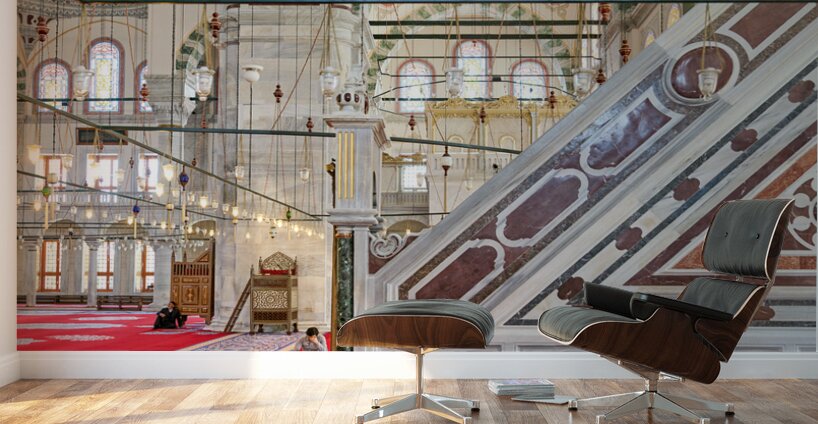 Istanbul Turkey. The Fatih Mosque Wall Murals