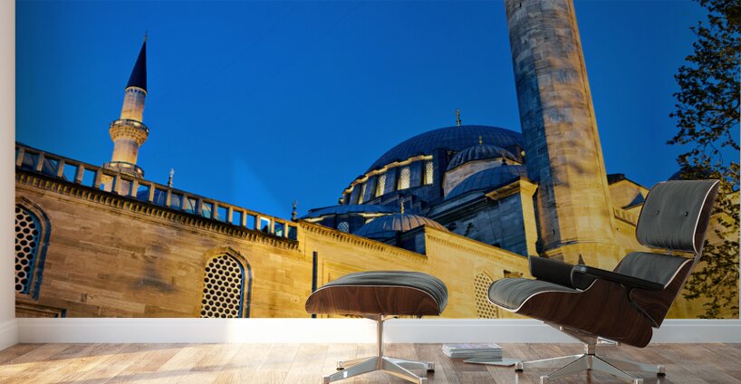 Istanbul Turkey. Süleymaniye Mosque at sunset Wall Murals
