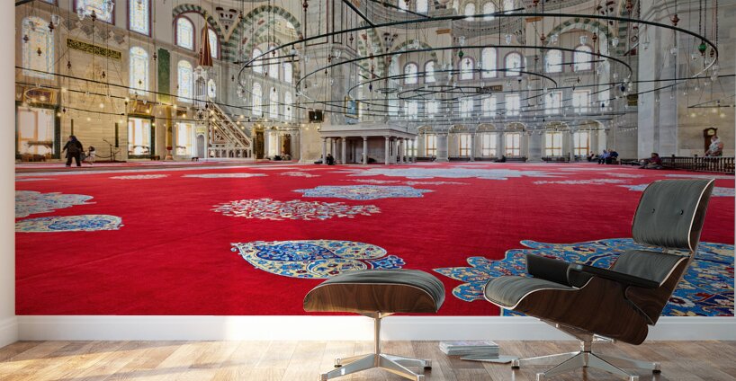 Istanbul Turkey. The Fatih Mosque Wall Murals