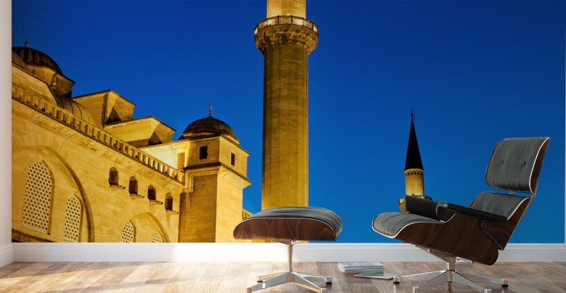 Istanbul Turkey. Süleymaniye Mosque at sunset Wall Murals