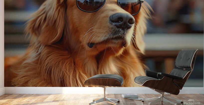 Beer Dog at the Beach 2 Wall Murals