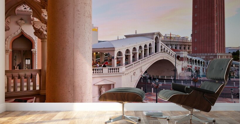 Venetian Hotel at Sunset. Las Vegas Nevada USA Wall Murals