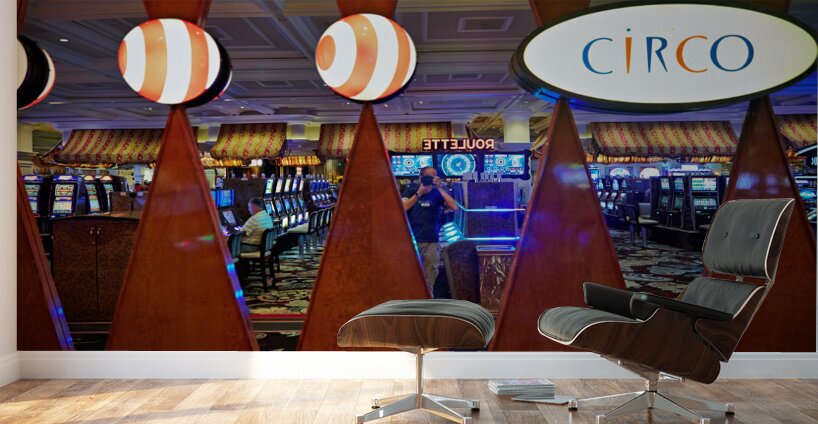 Slot Machines at Bellagio Casino. Las Vegas Nevada USA Wall Murals