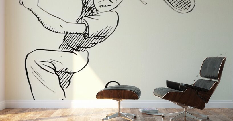 RRR Early 1900s Tennis  Wall Murals