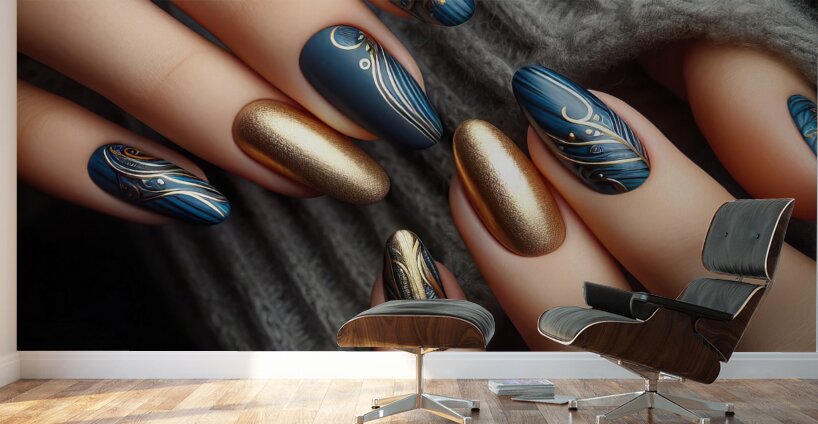 245 Close up of a woman s hand displaying a strik Wall Murals