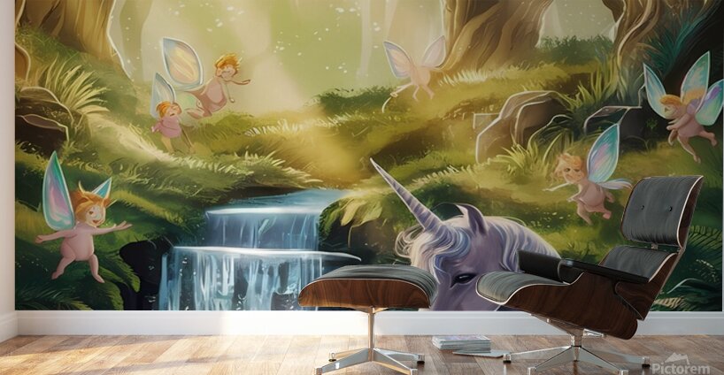 Pi7 Tool in an enchanting illustration a lush eme Wall Murals
