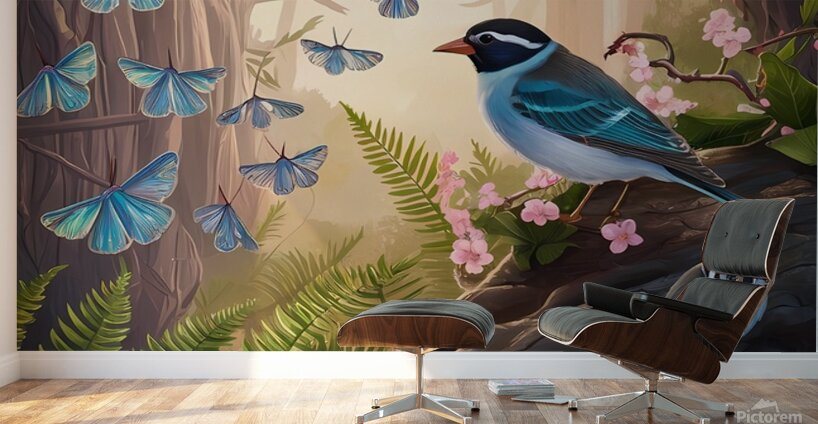 high above the forest floor bathed in the warm gl Wall Murals