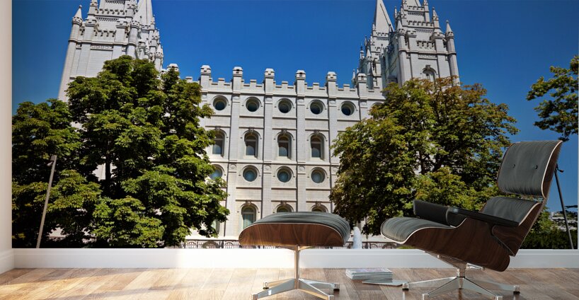Salt Lake Mormon Temple. Salt Lake City Utah USA Wall Murals