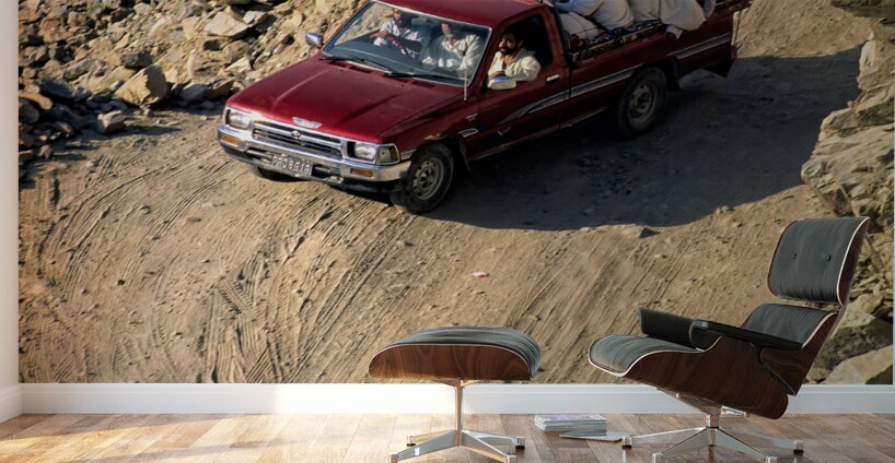 Pakistan. On the gravel road to Shandur Pass Wall Murals