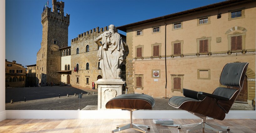 Arezzo Tuscany Italy. Palazzo dei Priori Communal Palace Wall Murals