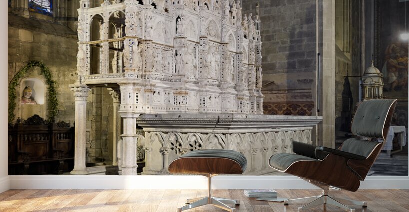 Arezzo Tuscany Italy. The Cathedral Cattedrale dei Santi Pietro e Donato Wall Murals