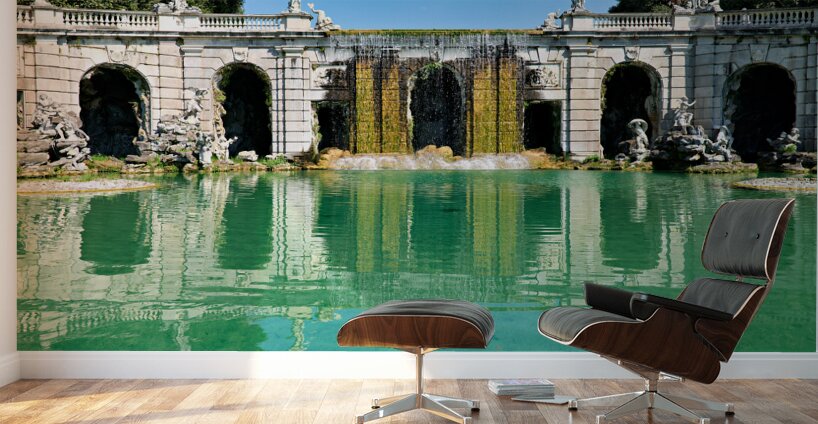 Caserta Campania Italy. The Royal Palace. The fountain of Aeolus Wall Murals