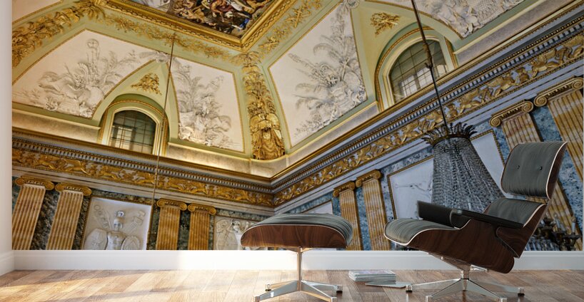 Caserta Campania Italy. The Royal Palace. The Hall of Mars Wall Murals