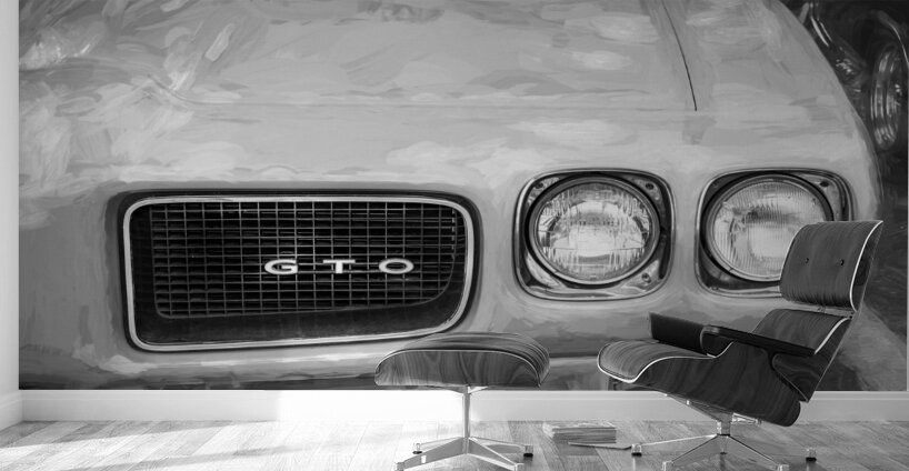  1970 Orbit Orange Pontiac GTO Ram X 6 Wall Murals