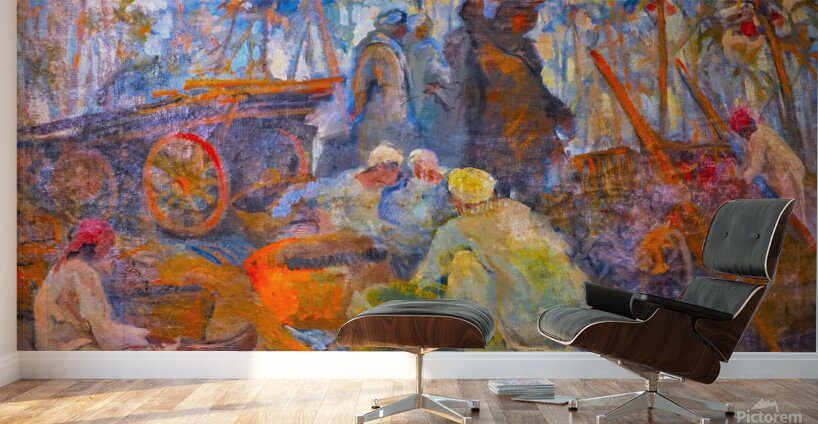 El Marg market and palm Wall Murals