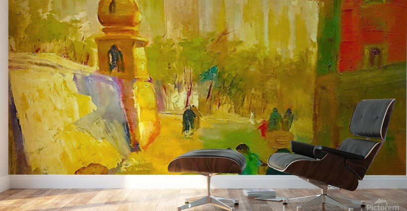 Shrine in a Village Wall Murals