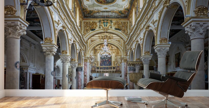 Matera Basilicata Italy. Basilica Pontificia Cattedrale di Maria Santissima della Bruna e SantEustachio Wall Murals