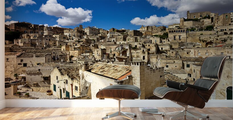 Matera Basilicata Italy. Cityscape. I sassi di Matera Wall Murals