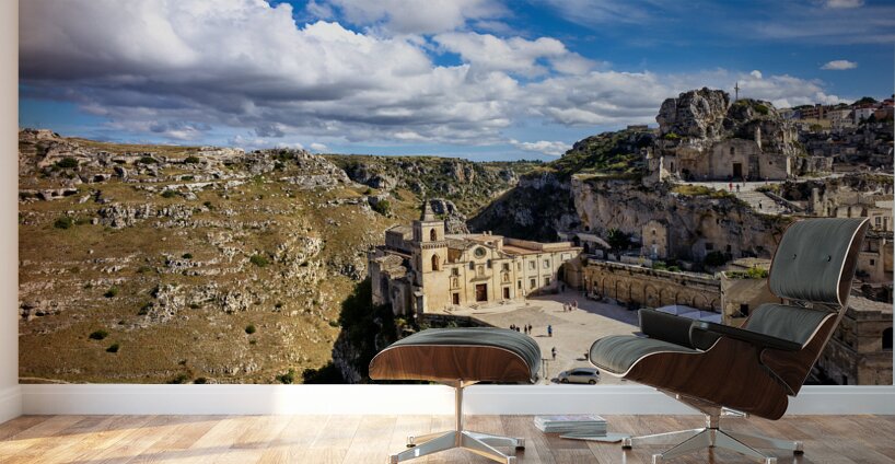 Matera Basilicata Italy. Saint Peter Caveoso Church Wall Murals