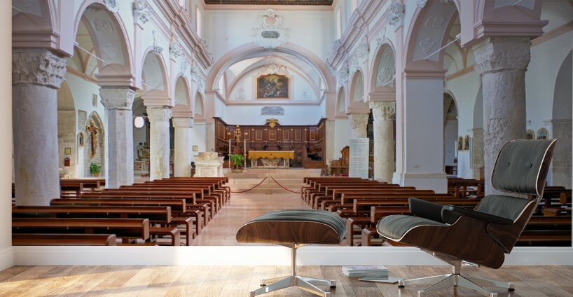 Vieste Gargano. Apulia Puglia Italy. The Cathedral Wall Murals