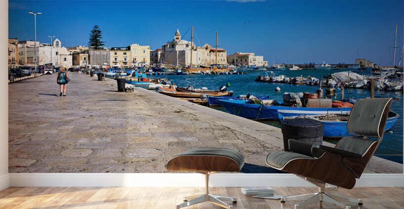 Apulia Puglia Italy. Trani. The seaport Wall Murals