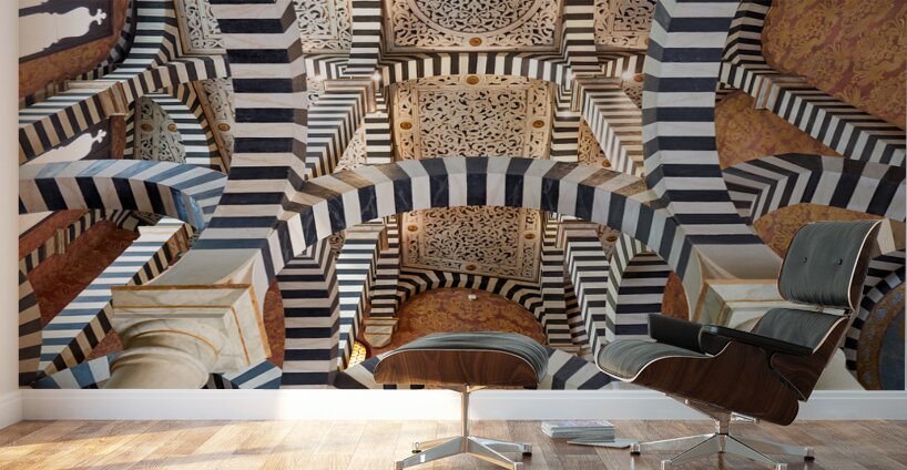 Bologna Italy. Rocchetta Mattei is a fortress located in the northern Apennines Wall Murals