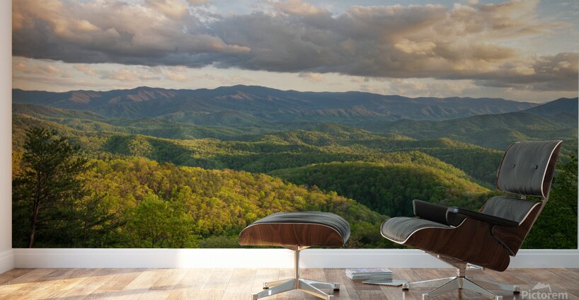 Smoky Mts-Spring Sunset 1 Wall Murals