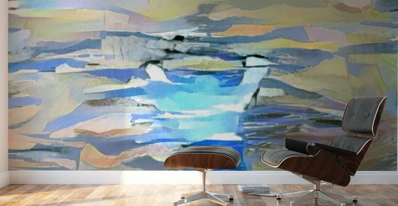blue break Wall Murals