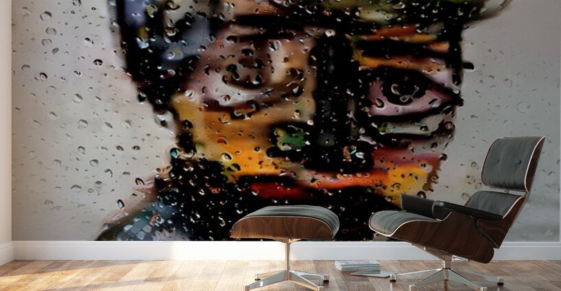 water drop portrait Wall Murals