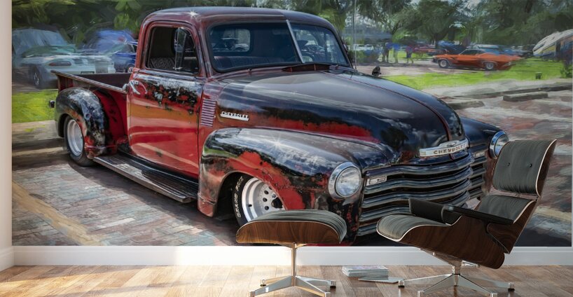 1950 Chevrolet Pick Up Truck Rat Rod 3100 X 1 Wall Murals