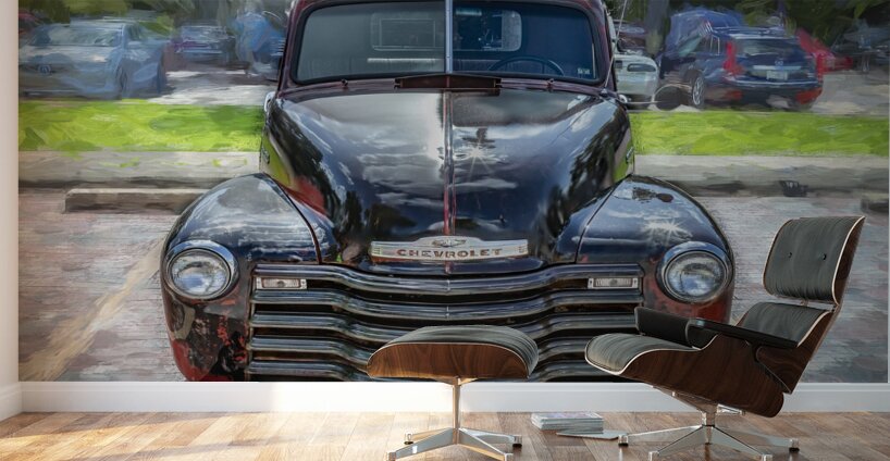 1950 Chevrolet Pick Up Truck Rat Rod 3100 X 12 Wall Murals
