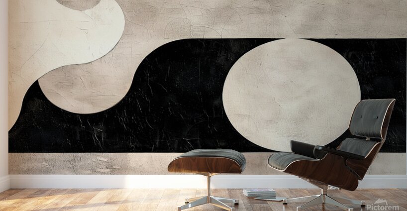 Abstract Geometric Black & White Wall Art Wall Murals