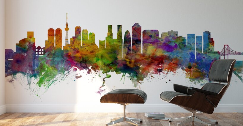 Tokyo Japan Skyline Wall Murals