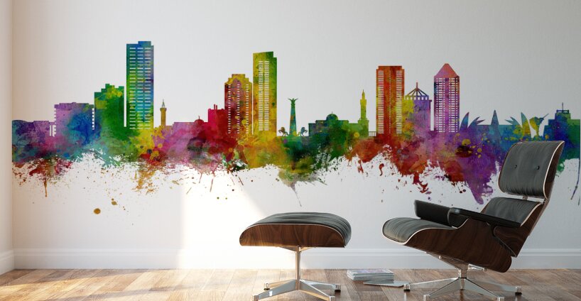 Umm Al Quwain Skyline Wall Murals