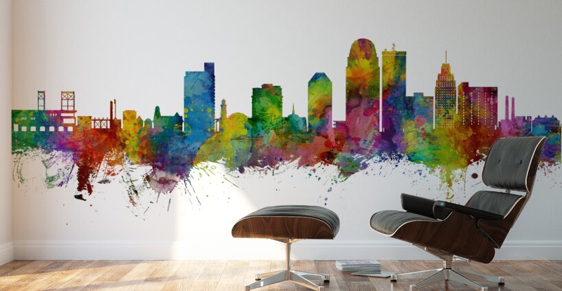 Winston-Salem North Carolina Skyline Wall Murals