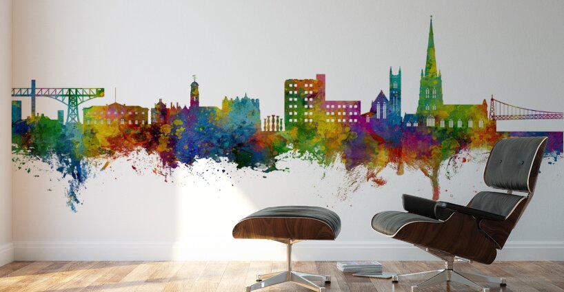 Warrington England Skyline Wall Murals