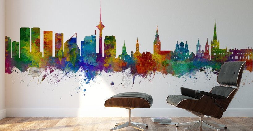 Tallinn Estonia Skyline Wall Murals
