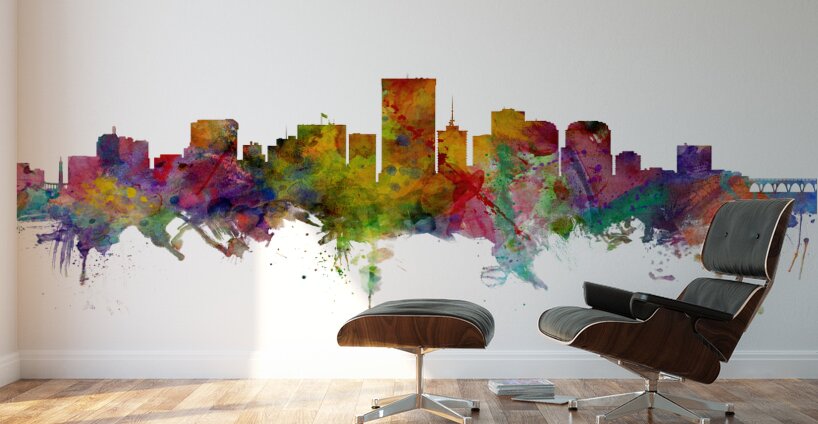 Richmond Virginia Skyline Wall Murals