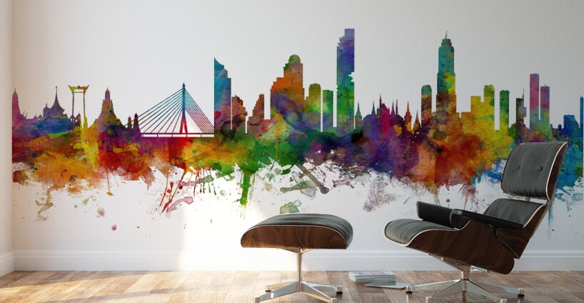 Bangkok Thailand Skyline Wall Murals