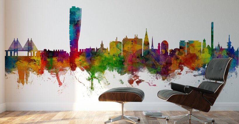 Malmo Sweden Skyline Wall Murals