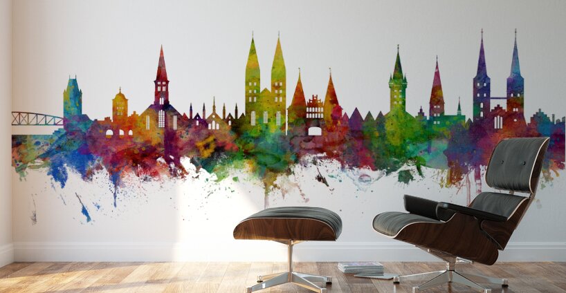 Lubeck Germany Skyline Wall Murals