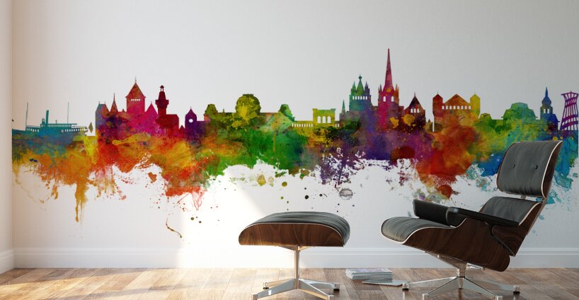Lausanne Switzerland Skyline Wall Murals