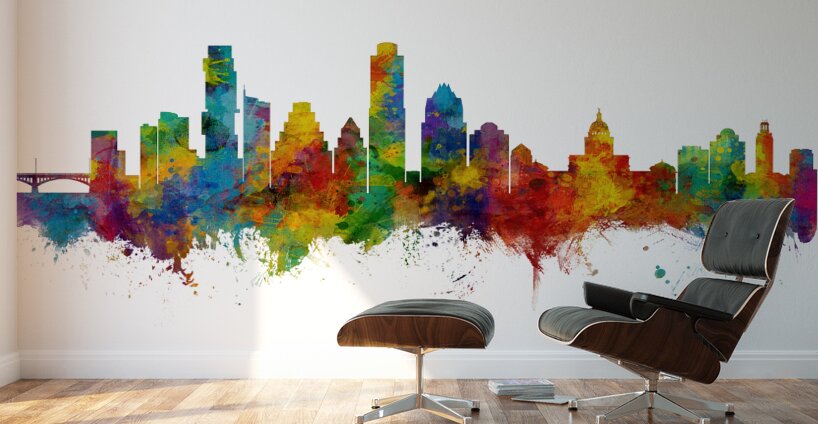 Austin Texas Skyline Wall Murals
