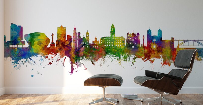 Porto Portugal Skyline Wall Murals