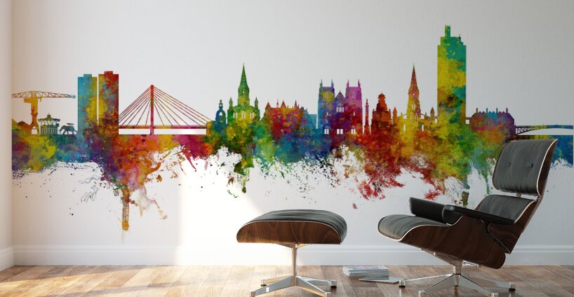 Nantes France Skyline Wall Murals
